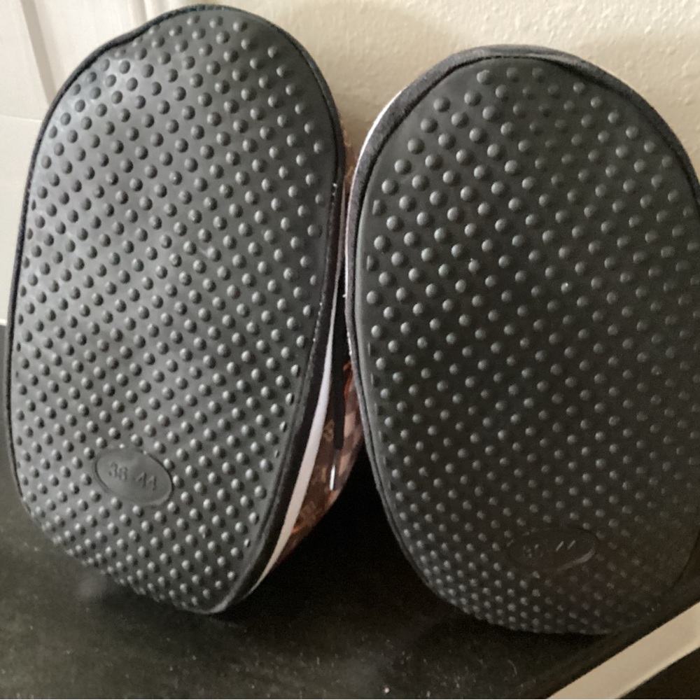 Designer Inspo Brown Checked Slippers